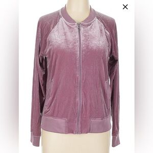 Juicy Couture Purple Velvet Bomber Jacket